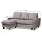 Baxton Studio Greyson Modern Light Grey Upholstered Reversible Sectional Sofa 144-8757 - alternate 6